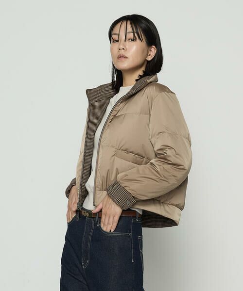 COMME CA COMFORT / コムサ・コンフォート（Lサイズ） その他アウター | 〔 TALLサイズ 〕 ドビーガンクラブチェック リバーシブルショートダウンブルゾン | 詳細26