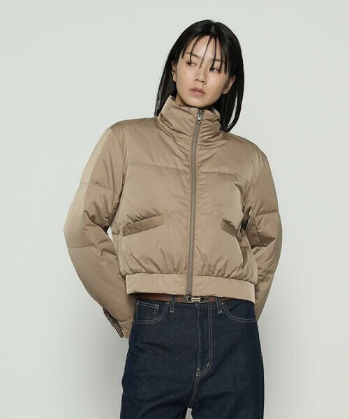 COMME CA COMFORT / コムサ・コンフォート（Lサイズ） その他アウター | 〔 TALLサイズ 〕 ドビーガンクラブチェック リバーシブルショートダウンブルゾン | 詳細28