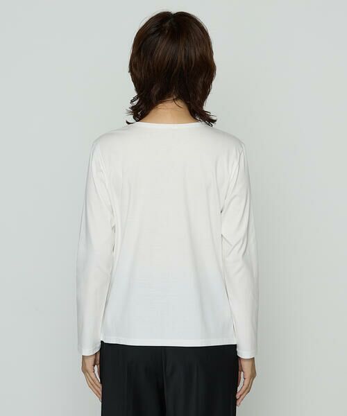 COMME CA COMFORT / コムサ・コンフォート（Lサイズ） Tシャツ | 〔 TALLサイズ 〕 スーピマバイオシルスムース ビジュー刺繍Tシャツ | 詳細6