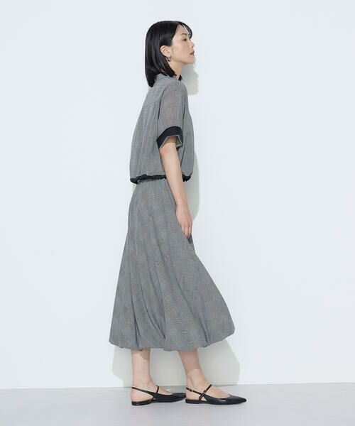 COMME CA COMFORT / コムサ・コンフォート（Lサイズ） ロング・マキシ丈スカート | 〔 TALLサイズ 〕 シアーグレンチェック バルーンスカート | 詳細8