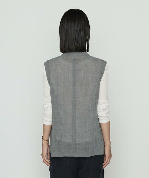 COMME CA COMFORT / コムサ・コンフォート（Lサイズ） ベスト | 〔 TALLサイズ 〕 グレンチェック スリーブレスジャケット | 詳細6