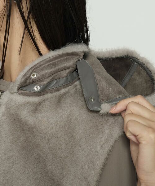 COMME CA COMFORT / コムサ・コンフォート（Lサイズ） ベスト | 〔 TALLサイズ 〕 エコファー リバーシブルジレ | 詳細10