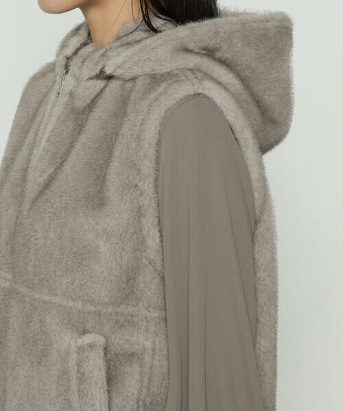 COMME CA COMFORT / コムサ・コンフォート（Lサイズ） ベスト | 〔 TALLサイズ 〕 エコファー リバーシブルジレ | 詳細11