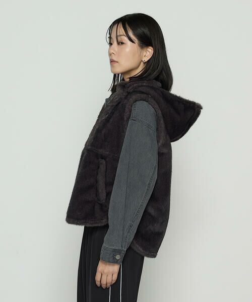 COMME CA COMFORT / コムサ・コンフォート（Lサイズ） ベスト | 〔 TALLサイズ 〕 エコファー リバーシブルジレ | 詳細18