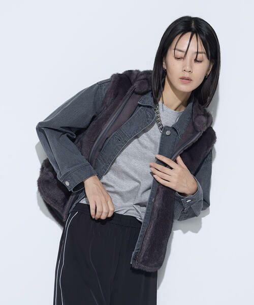 COMME CA COMFORT / コムサ・コンフォート（Lサイズ） ベスト | 〔 TALLサイズ 〕 エコファー リバーシブルジレ | 詳細20