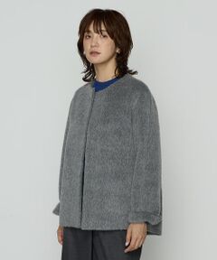 COMME CA COMFORT / コムサ・コンフォート（Lサイズ） その他アウター | 〔 TALLサイズ 〕 アルパカシャギー ノーカラージャコット