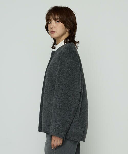 COMME CA COMFORT / コムサ・コンフォート（Lサイズ） その他アウター | 〔 TALLサイズ 〕 アルパカシャギー ノーカラージャコット | 詳細16