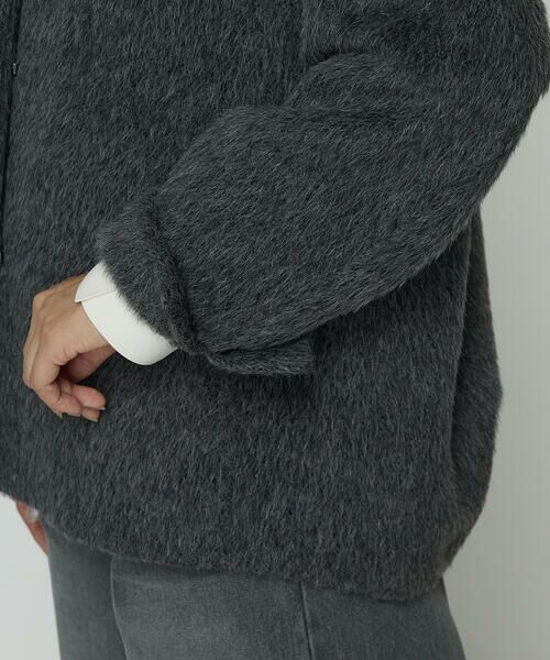 COMME CA COMFORT / コムサ・コンフォート（Lサイズ） その他アウター | 〔 TALLサイズ 〕 アルパカシャギー ノーカラージャコット | 詳細23