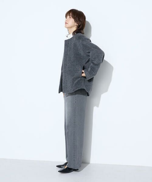 COMME CA COMFORT / コムサ・コンフォート（Lサイズ） その他アウター | 〔 TALLサイズ 〕 アルパカシャギー ノーカラージャコット | 詳細28