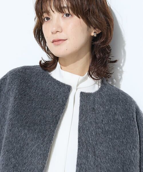 COMME CA COMFORT / コムサ・コンフォート（Lサイズ） その他アウター | 〔 TALLサイズ 〕 アルパカシャギー ノーカラージャコット | 詳細30