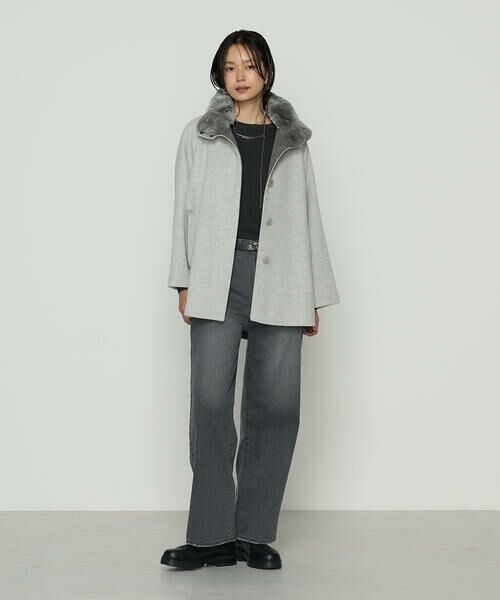 COMME CA COMFORT / コムサ・コンフォート（Lサイズ） その他アウター | 〔 TALLサイズ 〕 アンゴラウール ・Aラインショートコート | 詳細3