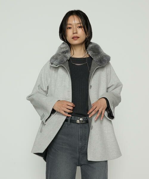 COMME CA COMFORT / コムサ・コンフォート（Lサイズ） その他アウター | 〔 TALLサイズ 〕 アンゴラウール ・Aラインショートコート | 詳細5