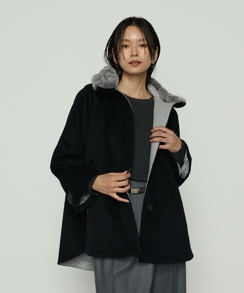 COMME CA COMFORT / コムサ・コンフォート（Lサイズ） その他アウター | 〔 TALLサイズ 〕 アンゴラウール ・Aラインショートコート | 詳細10