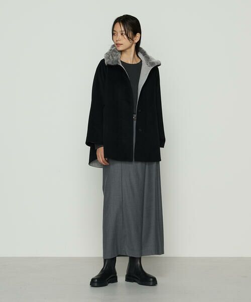 COMME CA COMFORT / コムサ・コンフォート（Lサイズ） その他アウター | 〔 TALLサイズ 〕 アンゴラウール ・Aラインショートコート | 詳細8