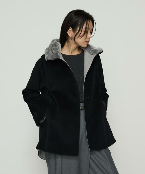 COMME CA COMFORT / コムサ・コンフォート（Lサイズ） その他アウター | 〔 TALLサイズ 〕 アンゴラウール ・Aラインショートコート | 詳細9