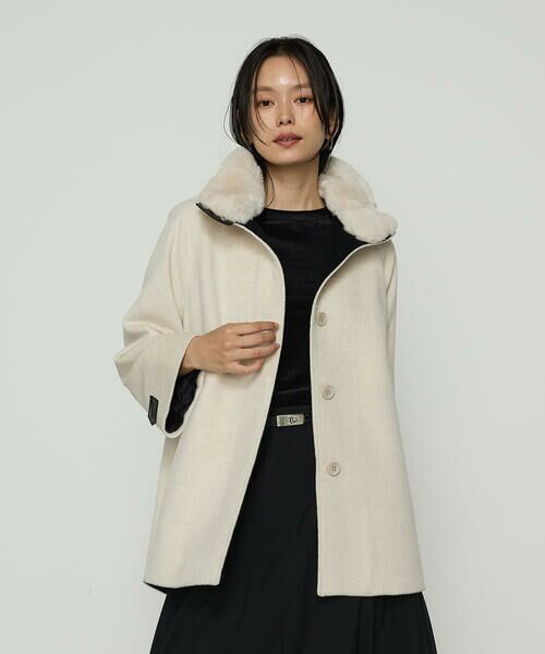 COMME CA COMFORT / コムサ・コンフォート（Lサイズ） その他アウター | 〔 TALLサイズ 〕 アンゴラウール ・Aラインショートコート | 詳細16