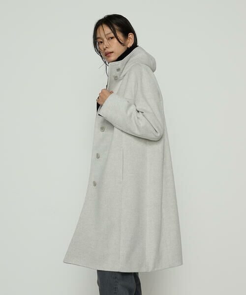 COMME CA COMFORT / コムサ・コンフォート（Lサイズ） その他アウター | 〔 TALLサイズ 〕 アンゴラウール スタンドフーデットコート | 詳細5