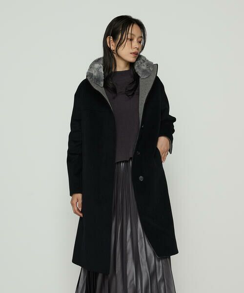 COMME CA COMFORT / コムサ・コンフォート（Lサイズ） その他アウター | 〔 TALLサイズ 〕 アンゴラウール スタンドフーデットコート | 詳細28