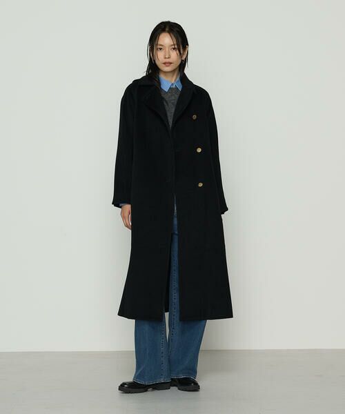 COMME CA COMFORT / コムサ・コンフォート（Lサイズ） トレンチコート | 〔 TALLサイズ 〕 アンゴラウール ロングトレンチコート | 詳細2