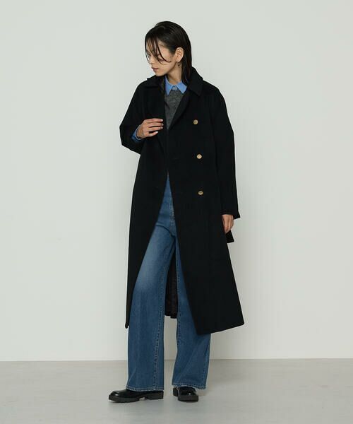 COMME CA COMFORT / コムサ・コンフォート（Lサイズ） トレンチコート | 〔 TALLサイズ 〕 アンゴラウール ロングトレンチコート | 詳細3