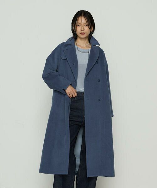 COMME CA COMFORT / コムサ・コンフォート（Lサイズ） トレンチコート | 〔 TALLサイズ 〕 アンゴラウール ロングトレンチコート | 詳細29