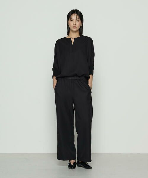 COMME CA COMFORT / コムサ・コンフォート（Lサイズ） カットソー | 〔 +サイズ 〕 パウダーツイルストレッチ ドルマンスリーブプルオーバー | 詳細1