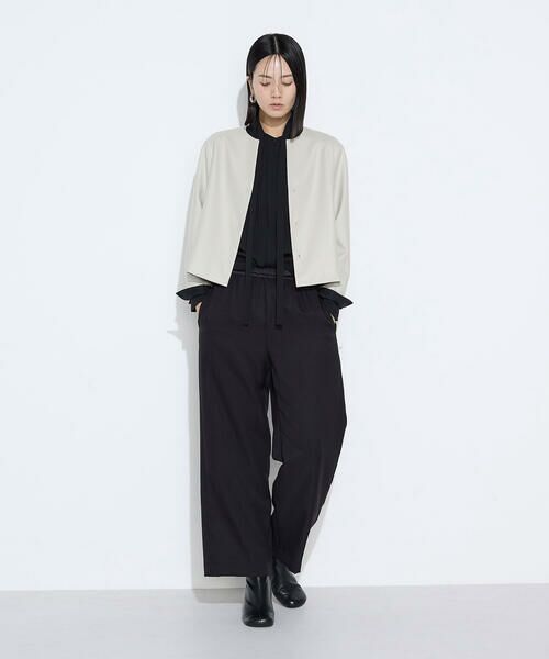 COMME CA COMFORT / コムサ・コンフォート(Lサイズ) その他パンツ | 〔 +サイズ 〕 パウダーツイルストレッチ ワイドパンツ | 詳細4