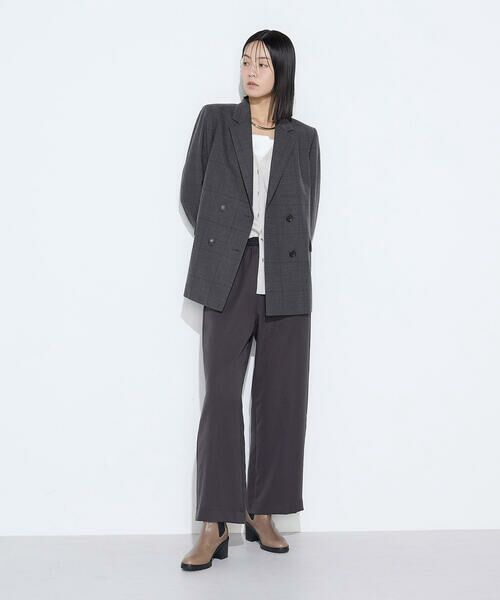 COMME CA COMFORT / コムサ・コンフォート(Lサイズ) その他パンツ | 〔 +サイズ 〕 パウダーツイルストレッチ ワイドパンツ | 詳細12