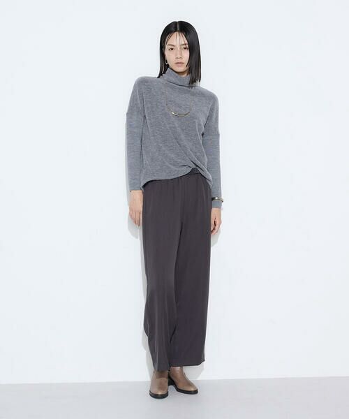 COMME CA COMFORT / コムサ・コンフォート(Lサイズ) その他パンツ | 〔 +サイズ 〕 パウダーツイルストレッチ ワイドパンツ | 詳細14