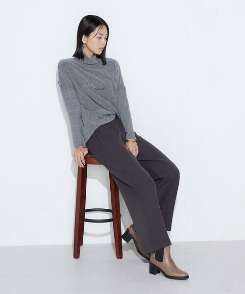 COMME CA COMFORT / コムサ・コンフォート(Lサイズ) その他パンツ | 〔 +サイズ 〕 パウダーツイルストレッチ ワイドパンツ | 詳細15