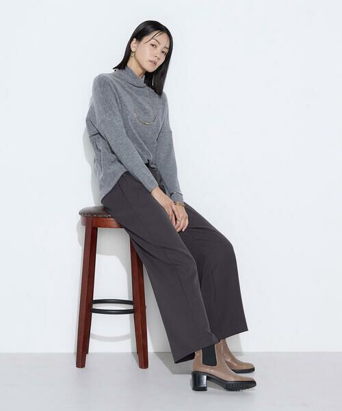 COMME CA COMFORT / コムサ・コンフォート(Lサイズ) その他パンツ | 〔 +サイズ 〕 パウダーツイルストレッチ ワイドパンツ | 詳細16