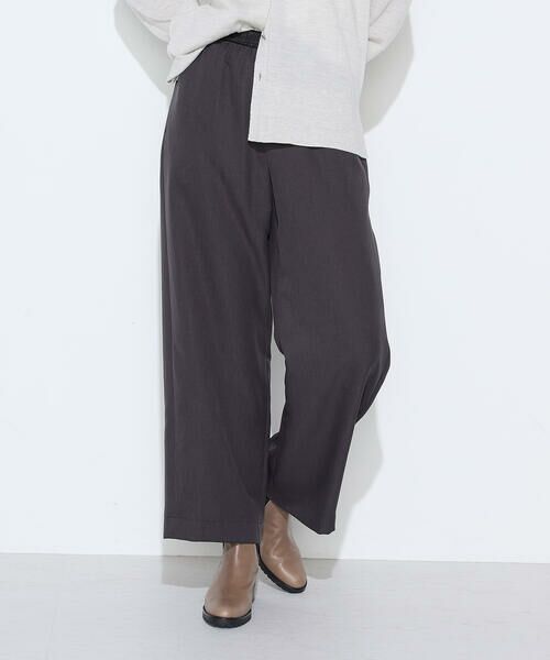 COMME CA COMFORT / コムサ・コンフォート(Lサイズ) その他パンツ | 〔 +サイズ 〕 パウダーツイルストレッチ ワイドパンツ | 詳細19
