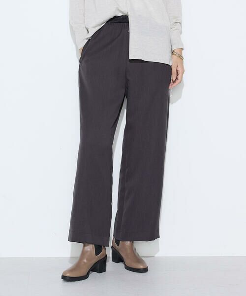 COMME CA COMFORT / コムサ・コンフォート(Lサイズ) その他パンツ | 〔 +サイズ 〕 パウダーツイルストレッチ ワイドパンツ | 詳細20