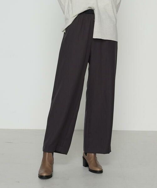COMME CA COMFORT / コムサ・コンフォート(Lサイズ) その他パンツ | 〔 +サイズ 〕 パウダーツイルストレッチ ワイドパンツ | 詳細9