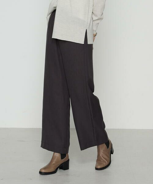 COMME CA COMFORT / コムサ・コンフォート(Lサイズ) その他パンツ | 〔 +サイズ 〕 パウダーツイルストレッチ ワイドパンツ | 詳細10