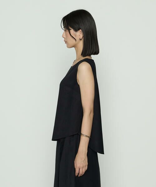 COMME CA COMFORT / コムサ・コンフォート（Lサイズ） シャツ・ブラウス | 〔 +サイズ 〕 ポリスエード タンクトップ付きブラウス | 詳細9