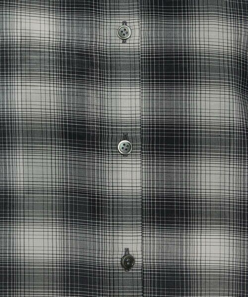 COMME CA COMFORT / コムサ・コンフォート（Lサイズ） シャツ・ブラウス | 〔 +サイズ 〕 シアーボイルチェック ドロストシアーシャツ | 詳細11