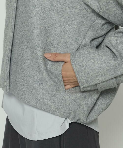 COMME CA COMFORT / コムサ・コンフォート（Lサイズ） ブルゾン | 〔 +サイズ 〕 やわらかメルトン スタンドカラーブルゾン | 詳細8