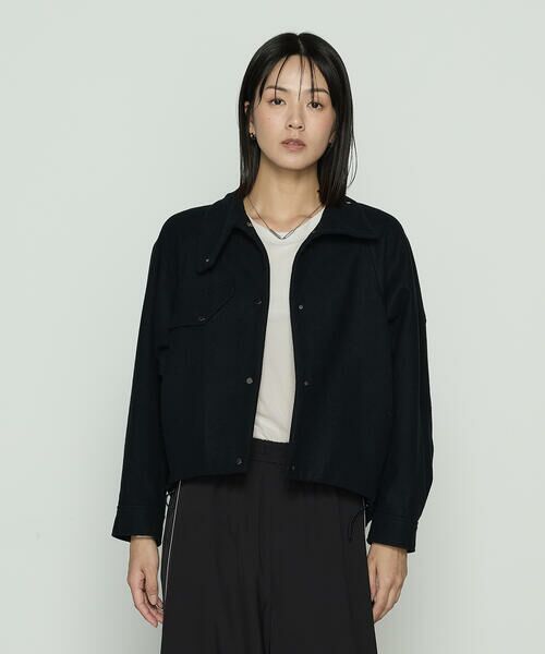 COMME CA COMFORT / コムサ・コンフォート（Lサイズ） ブルゾン | 〔 +サイズ 〕 やわらかメルトン スタンドカラーブルゾン | 詳細3