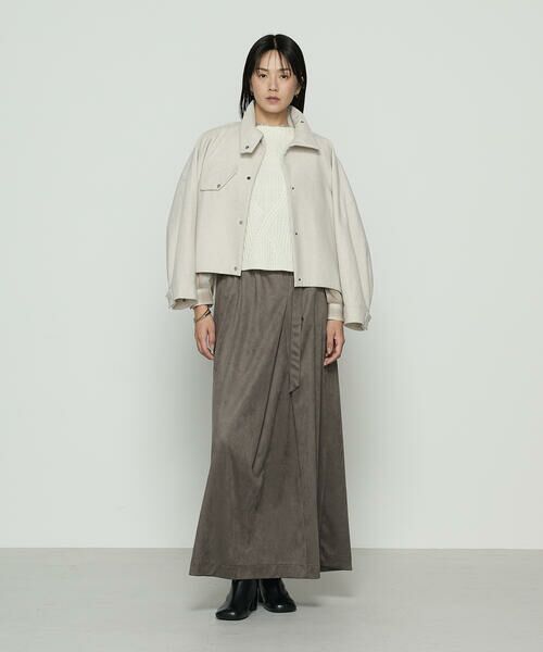 COMME CA COMFORT / コムサ・コンフォート（Lサイズ） ブルゾン | 〔 +サイズ 〕 やわらかメルトン スタンドカラーブルゾン | 詳細13