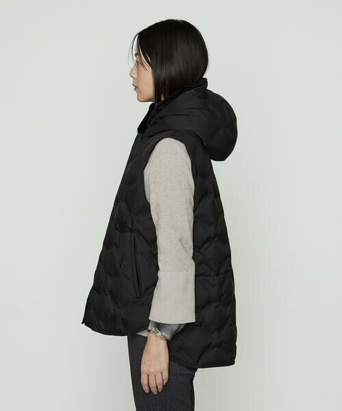 COMME CA COMFORT / コムサ・コンフォート（Lサイズ） その他アウター | 〔 +サイズ 〕 フーデッド ダウンジレ | 詳細8