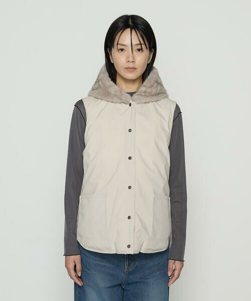 COMME CA COMFORT / コムサ・コンフォート（Lサイズ） その他アウター | 〔 +サイズ 〕 フーデッド ダウンジレ | 詳細22
