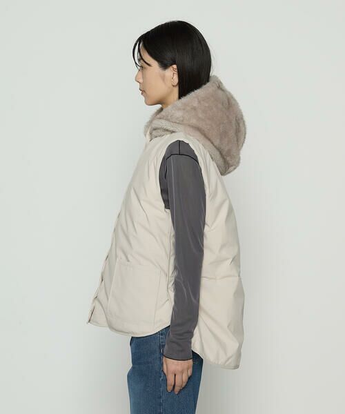 COMME CA COMFORT / コムサ・コンフォート（Lサイズ） その他アウター | 〔 +サイズ 〕 フーデッド ダウンジレ | 詳細23