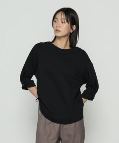COMME CA COMFORT / コムサ・コンフォート（Lサイズ） カットソー | 〔 +サイズ 〕 80／-ポンチ ブラウス見えプルオーバー