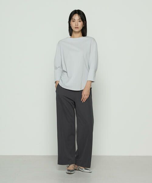 COMME CA COMFORT / コムサ・コンフォート（Lサイズ） カットソー | 〔 +サイズ 〕 80／-ポンチ ブラウス見えプルオーバー | 詳細1