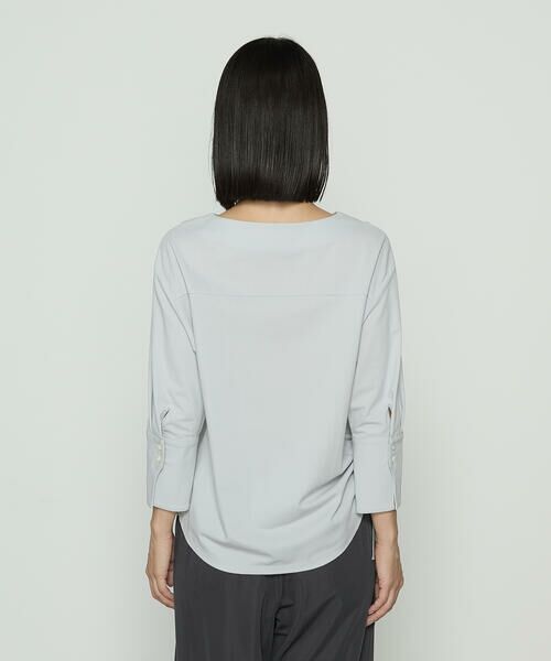 COMME CA COMFORT / コムサ・コンフォート（Lサイズ） カットソー | 〔 +サイズ 〕 80／-ポンチ ブラウス見えプルオーバー | 詳細9