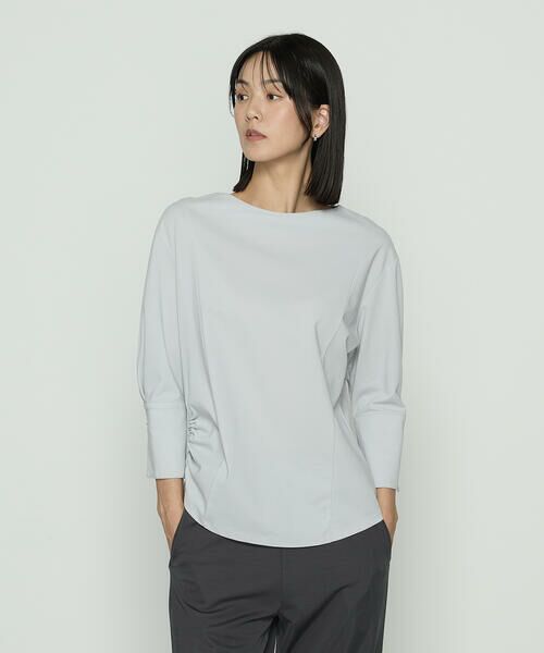 COMME CA COMFORT / コムサ・コンフォート（Lサイズ） カットソー | 〔 +サイズ 〕 80／-ポンチ ブラウス見えプルオーバー | 詳細5