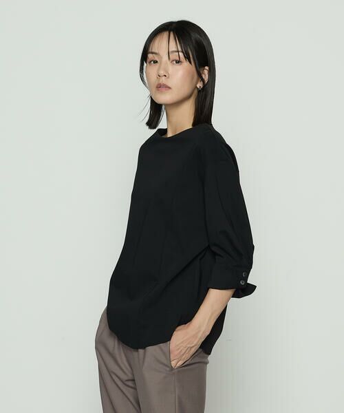 COMME CA COMFORT / コムサ・コンフォート（Lサイズ） カットソー | 〔 +サイズ 〕 80／-ポンチ ブラウス見えプルオーバー | 詳細17