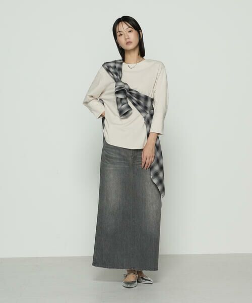 COMME CA COMFORT / コムサ・コンフォート（Lサイズ） カットソー | 〔 +サイズ 〕 80／-ポンチ ブラウス見えプルオーバー | 詳細20