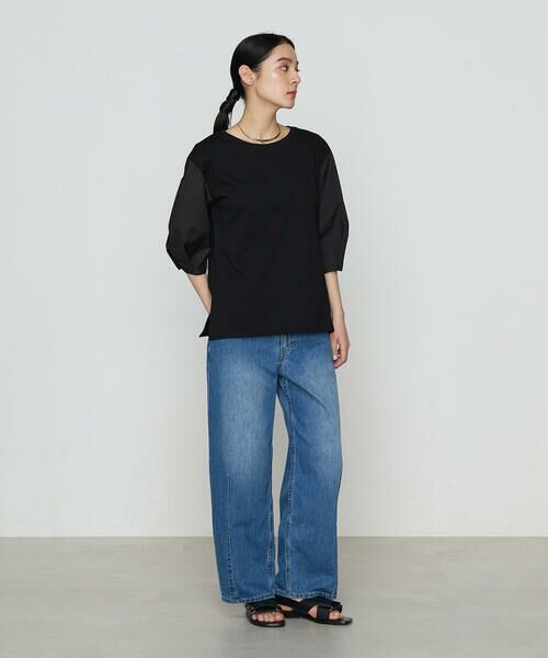 COMME CA COMFORT / コムサ・コンフォート（Lサイズ） カットソー | 〔 +サイズ 〕 80／-ポンチ ドッキングプルオーバー | 詳細2